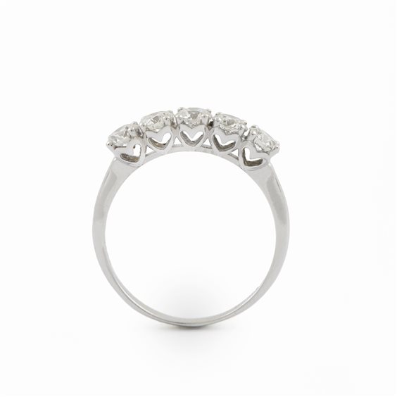 Anello Promesse Donna in Oro bianco Diamante 0.40 Ct FTCF040 - FTCF040